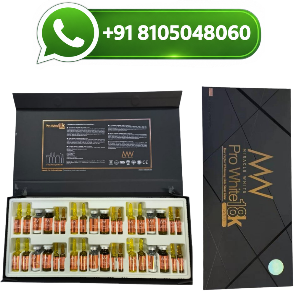 Miracle White Pro White 18K 180,000mg Glutathione Injection