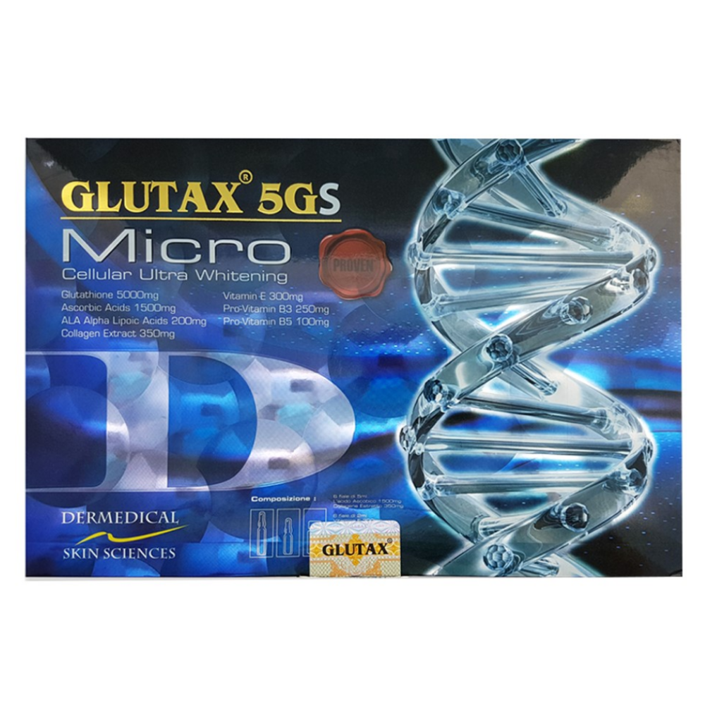 Glutax 5GS Micro 5000mg Cellular Ultra Glutathione Injection (06 Sessions)